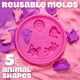 thumbnail image 2 of Cubo dúo de arena Play-Doh Sand en balde dos colores rosa y morado, 2 of 5