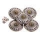 thumbnail image 5 of 5pcs botones florales redondos turquesa tornillo detrás para bolsa billetera silla de montar amarillo, 5 of 5