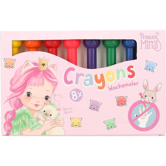 Set Con 8 Lápices De Cera Con Figura Gato - Princess Mimi