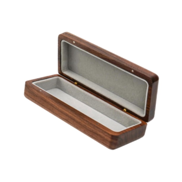 Estuche para anteojos Estuche para guardar anteojos de madera (las gafas no están incluidas) Estuche protector portátil Estuche para anteojos con , marrón oscuro