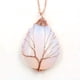 thumbnail image 1 of Healing Stones Tree of Life Necklace with Tiger Eye and Amethyst Crystals - Chakra Jewelry for Men and Women - Copper Wire Wrap Gemstone Pendant, 1 of 5
