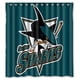 thumbnail image 1 of Cortina de ducha de los San Jose Sharks, juego de cortina de baño con ganchos, tamaño 66 x 72 pulgadas, 1 of 3