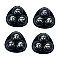 Magideal - Rueda Giratoria Autoadhesiva De 4 Uds, Giratoria De Rotación De 360 Grados, Rodillos Silenciosos De Acero Inoxidable, Deslizadores De Muebles Para C Negro