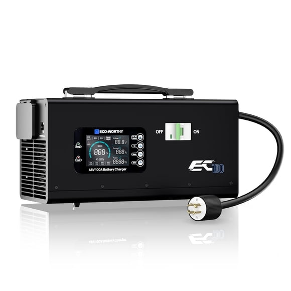 Cargador de batería ECO-WORTHY 48V 100A de carga rápida ajustable