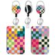thumbnail image 1 of Porta credencial Rcmyll Pack de 2 con carrete a cuadros coloridos, 1 of 7