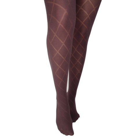 Samia - Panty Diseño Rejilla Morada Tamaño Único