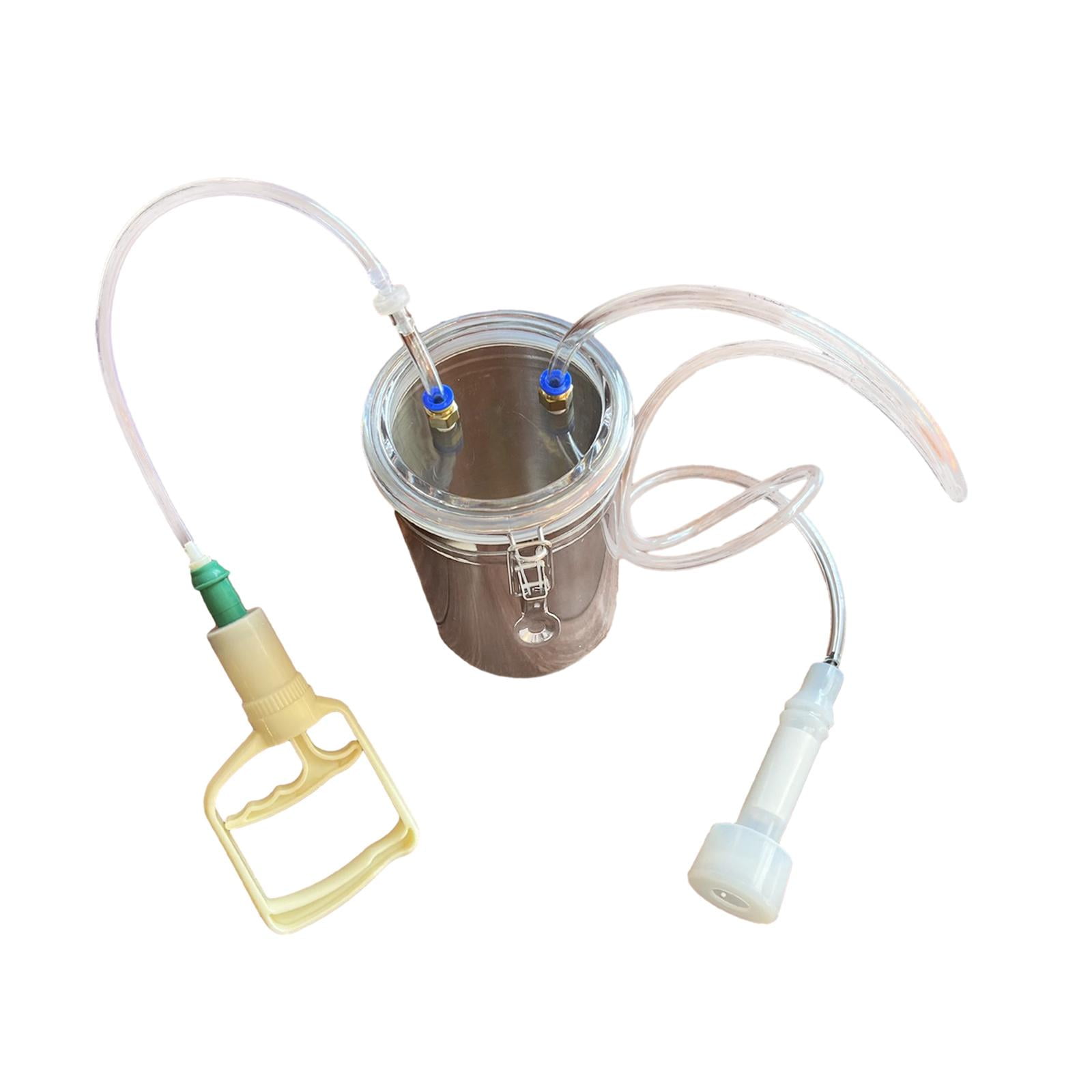 Magideal - Máquina De Ordeño Manual Para Ovejas, Botella De Acero Inoxidable De 2l, Fábrica De Leche, Granja, Hogar, Máquina De Ordeño Manual Para Ovejas, Bomba