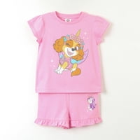 Pijama Manga Corta Niña Rosado Unicornio Paw Patrol
