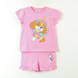 Pijama Manga Corta Niña Rosado Unicornio Paw Patrol