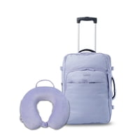 Pack Maleta De Cabina Trip + Almohada De Viaje Morada Totto