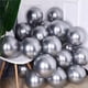 thumbnail image 5 of Globos Ztikug 50 piezas plateados metálicos de látex 13 cm, 5 of 6