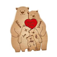 Bothyi - Bear Family Wooden Art Puzzle Familia Diy De Osos Para Navidad Avaloramiento 5 Osos