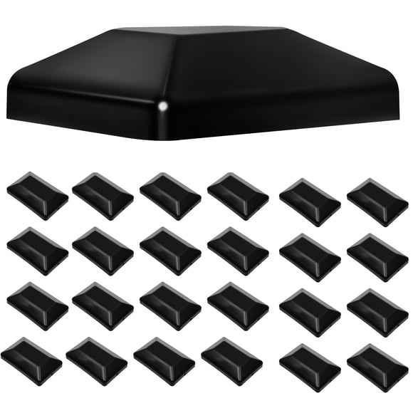 Tapones para postes de madera TonGass de 4 x 6 pulgadas (9,2 x 14,6 cm), 24 unidades, color negro