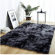 thumbnail image 2 of Alfombra Peluda Grande color Negra Jaspeado, 2 of 2
