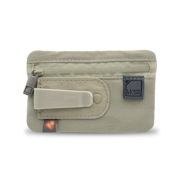 BILLETERA Lewis N. Clark RFID color Arcilla con compartimento oculto