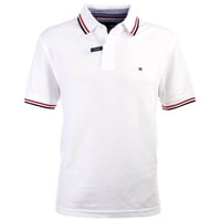 Polo Tommy Hilfiger Con Cuello A Rayas Para Hombre, Color Blanco