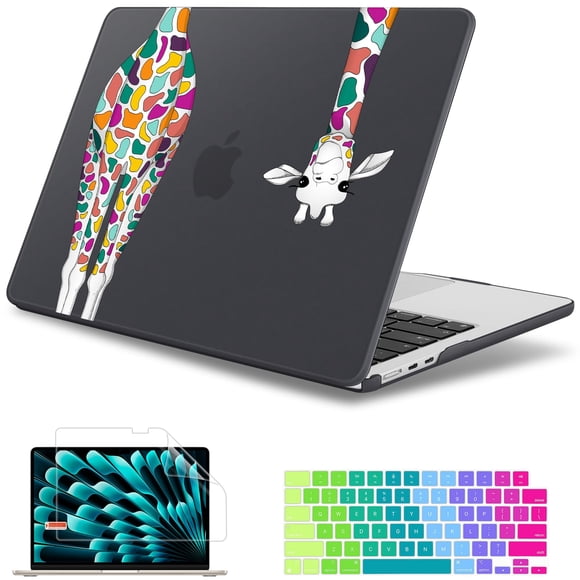 Funda rígida May Chen para MacBook Air de 13.6 pulgadas M2-M5 con Retina, negra