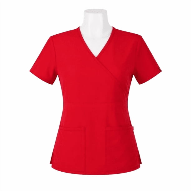 Delantal Mujer tela Anti fluidos. Rojo - Art. 2322