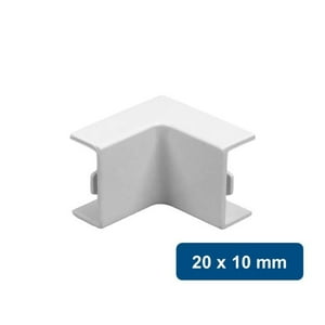 Globaltronics - Curva Interior Para Canaleta Pvc 20X10Mm