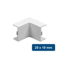 Globaltronics - Curva Interior Para Canaleta Pvc 20X10Mm