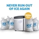 thumbnail image 2 of Máquina de hielo NewAir portátil de 23 kg al día, 12 cubos, 7 minutos, SS, 2 of 9