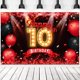 thumbnail image 1 of Cartel de telón de fondo NC Happy 55th Birthday rojo y negro, 1 of 7