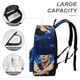 thumbnail image 4 of Lautaro Martínez-theme Backpack, Campus style schoolbag Bookbag with Adjustable Shoulder Straps And Large Zip Compartment, Unisex Travel Bags.42x30x15cm, 4 of 6