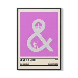 Creango - Cuadro Poster Enmarcado Romeo Y Julieta Decorativo