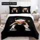 thumbnail image 1 of 3D Print Fashion Cartoon SML Jeffy Bedding Set Boys Girls Twin Queen King Size Duvet Cover Pillowcase Bed boys Adult Bedroom, 1 of 5