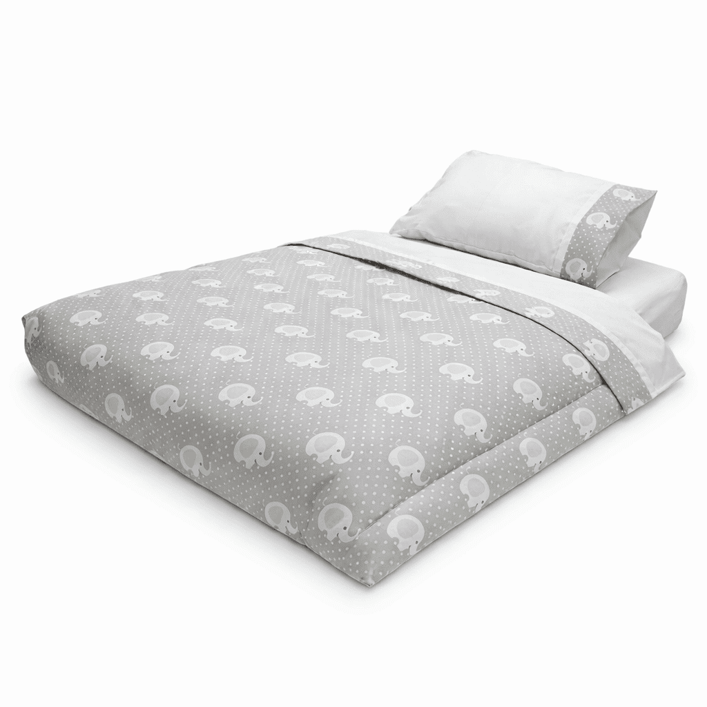 Kinderflex - Set Cuna Colecho 100% Algodón Elephant