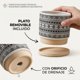 thumbnail image 4 of Macetero Maceta De Ceramica Blanco Con Patrones Negro S, 4 of 7