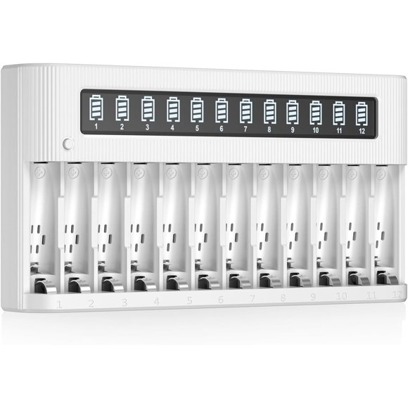 Cargador EBL 12 Bahaas LCD AA AAA NiMH NiCD TypeC