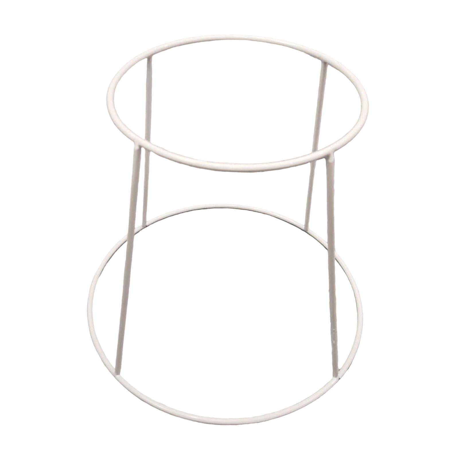 Magideal - Soporte Para Mariscos Elevador Metálico Para Comida Estante Para Platos De Barbacoa Soporte Expositor Rejilla De Dos Niveles Práctico Y Reutilizable Blanco 15cm A 22cm