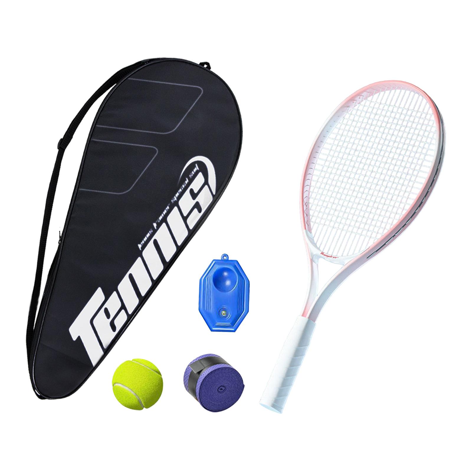 Ioensy - Pelota De Rebote Para Entrenador De Tenis Con Raqueta, Juego De Reboteador De Tenis Para Parque Y Jardín, Color Rosa