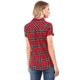 thumbnail image 3 of INSPIRE CHIC Camisas de Cuadros para Mujer con Cuello en Punta y Botones para Regreso a Clases Blusas Rojas 2XL, 3 of 6