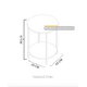 thumbnail image 2 of Mesa Lateral Redonda Estilo Industrial Any 2 Niveles, 2 of 3