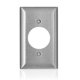 thumbnail image 1 of Placa de pared Leviton SL721 de una sola posición, 4 cm, acero inoxidable, 1 of 1