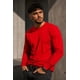 thumbnail image 3 of Polera Manga Larga Cuello Redondo 100% Algodón Para Estampar Rojo L Lisa, 3 of 3