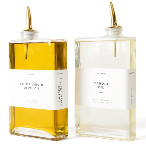 Set de Dispensadores de Aceite de Oliva Molimoli de 500 ml en Vidrio