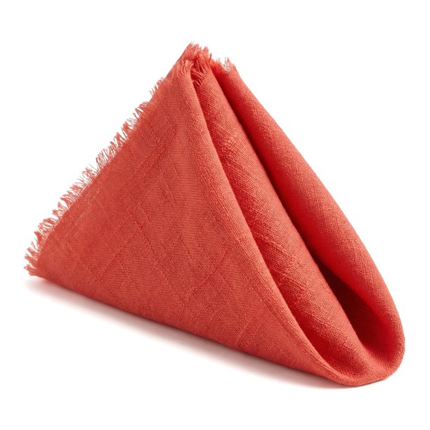 REGALWOVEN Paquete de 12 Servilletas de Tela, Servilletas de Cena de Algodón Lavables y Reutilizables para Restaurante, Bodas Naranja Caramelo 17x17 pulgadas