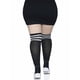 thumbnail image 3 of Calcetines hasta la rodilla Leg Avenue Athletic negro/blanco 1X, 3 of 6