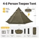 thumbnail image 2 of Carpa tipi Naturehike Ranch Fire para 4-6 personas, 4 estaciones, impermeable, 2 of 7