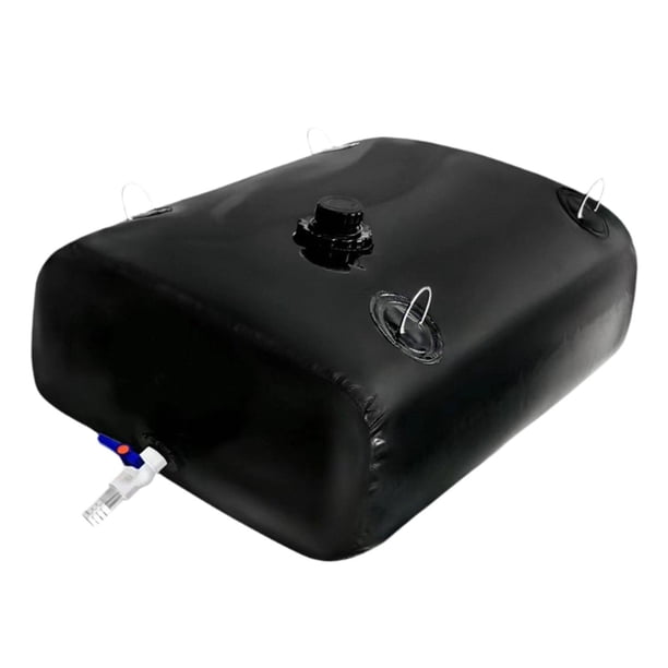 Contenedor de vejiga de almacenamiento de agua plegable con válvula, tanque de agua portátil de PVC grueso multifuncional, gran capacidad para acampar 350L