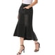 thumbnail image 4 of INSPIRE CHIC Falda Midi de Mezclilla Lavada con Cola de Pescado de Cintura Alta con Dobladillo Crudo Moda Casual con Bolsillos para Mujer Talla XL Gris, 4 of 6