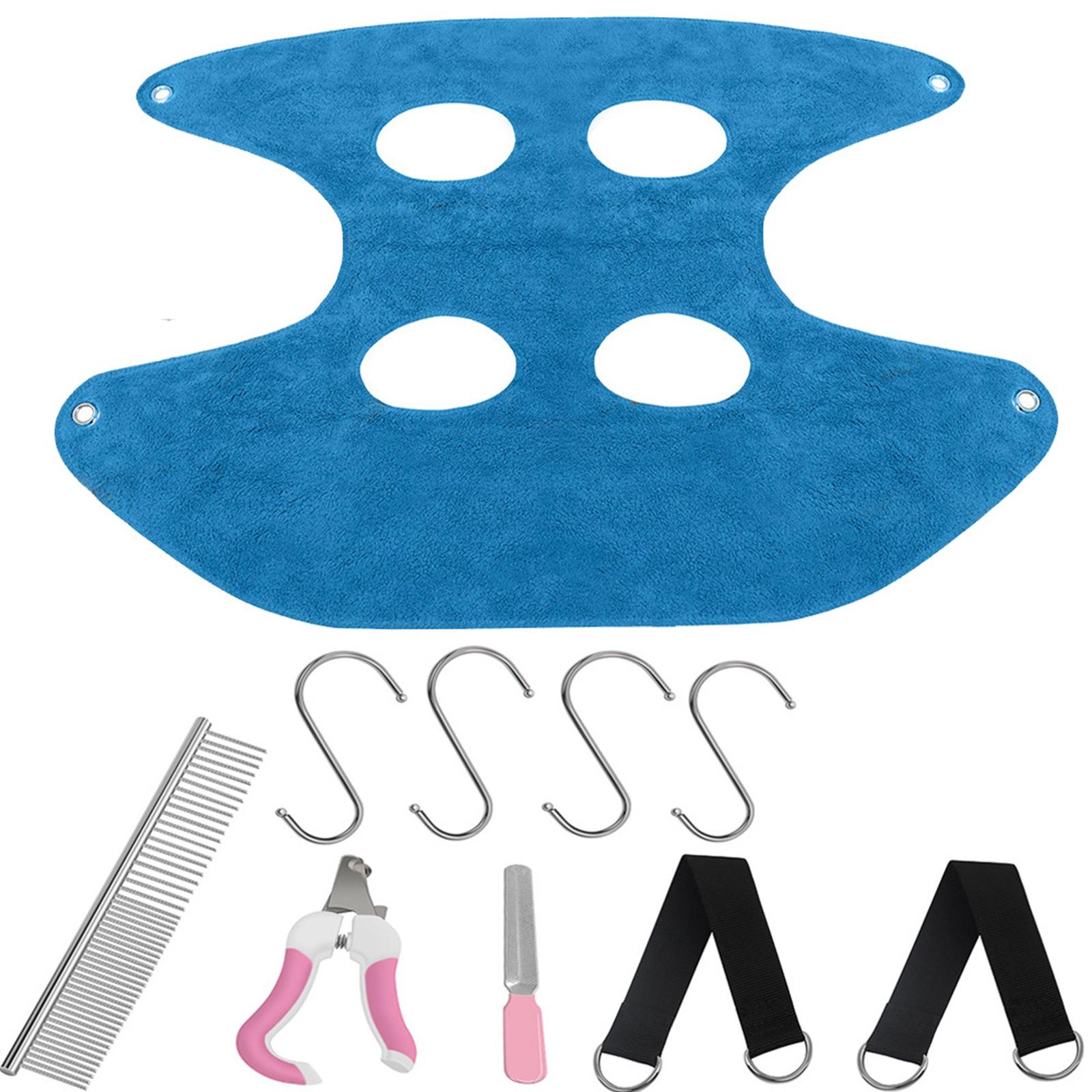 Magideal - Arnés De Hamaca De Aseo Multifuncional, Accesorios De Bolsa De Sujeción, Uñas Transpirable, Arnés Colgante, Ayudante Para Limpieza De Cachorro , , S Azul