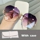 thumbnail image 1 of Fashion Sunglasses Women Metal Female UV400 Vintage Ladies Stylish Design Oversized Square Sunglasses For Women, 1 of 3