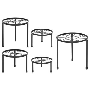 Ioensy - Soporte De Exhibición De Plantas De Metal, Estante Para Macetas Para Plantas Múltiples, Resistente, 5 Piezas