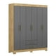 thumbnail image 1 of Clóset Escocia 6 Puertas 2 Cajones Mdf Gris, 1 of 5