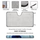 thumbnail image 2 of Grover Parasol para Parabrisas Delantero Protector Plegable, Visera Solar para Auto Bloquea Rayos UV Mantiene tu Vehículo Fresco 140cm*76cm, 2 of 6