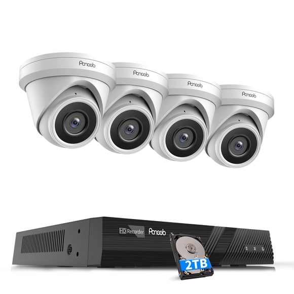 Sistema de seguridad PANOOB 4 Camera IP Dome PoE 4K 8CH NVR